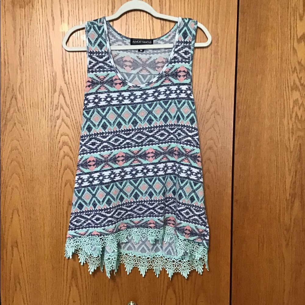 Knitted Tank with cute trim